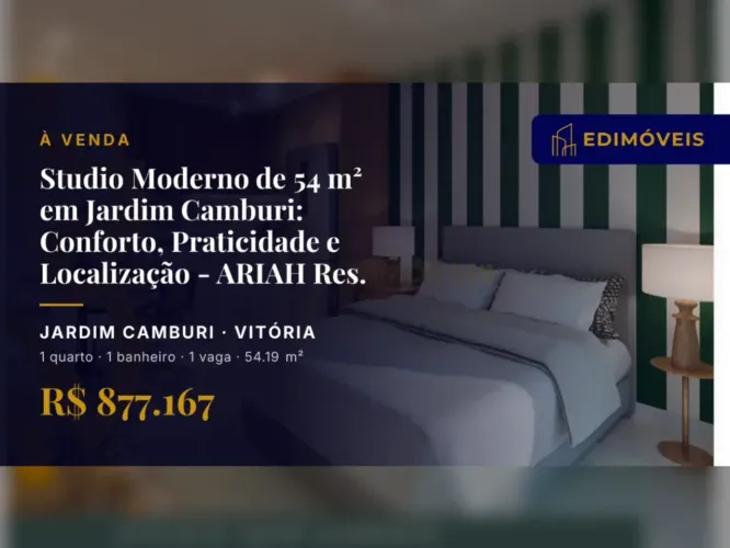 Studio Inteligente em Jardim Camburi: Ideal para Jovens Profissionais