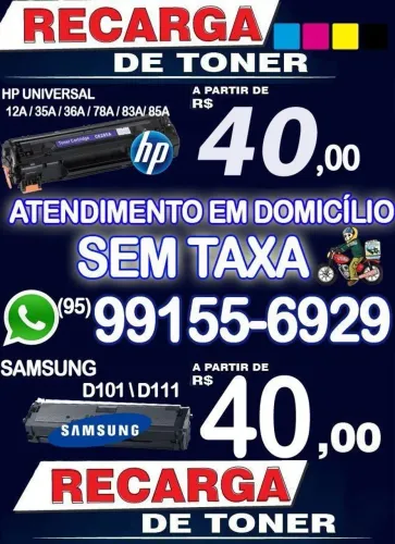 Recarga e venda de toner de impressora
