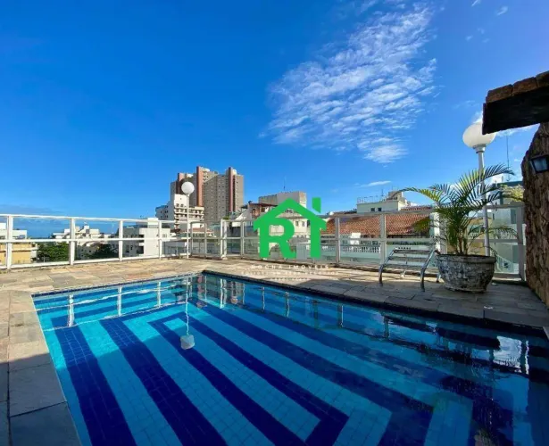 Cobertura à beira mar com 2 dormitórios (2 suítes), 2 vagas, Piscina, Praia da Enseada, Gu