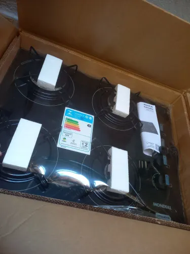 COOKTOP MONDIAL 4 BOCAS NOVO LACRADO 