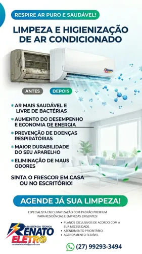 LIMPEZA E MANUTENÇÃO DE AR CONDICIONADO