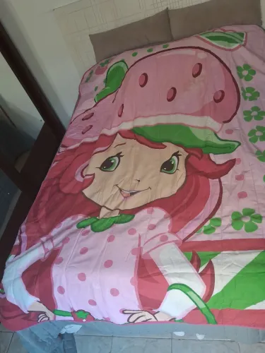 Colcha Moranguinho cama de solteiro