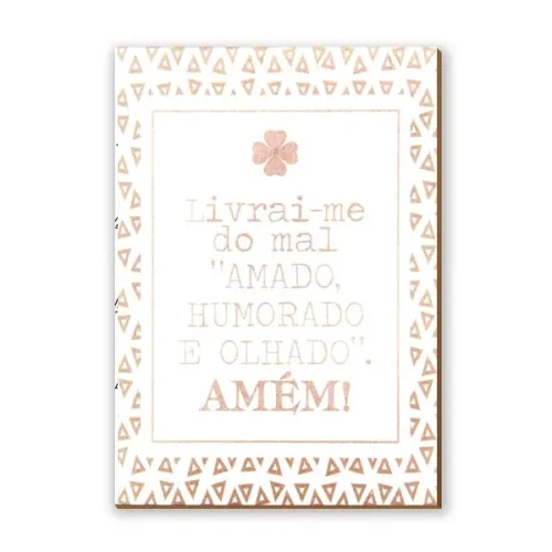 Placa Decorativa Livra-me Do Mal Amado, Humorado E Amado Mdf