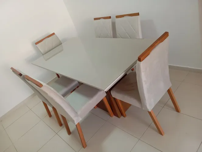Mesa de jantar com 6 cadeiras Luara 