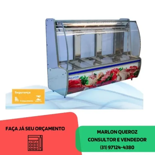 Balcao de Açougue Polo frio 2Metros Inox