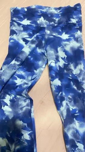 Calça Legging Azul com Estampa 