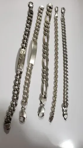 Pulseiras  de prata de lei 925  