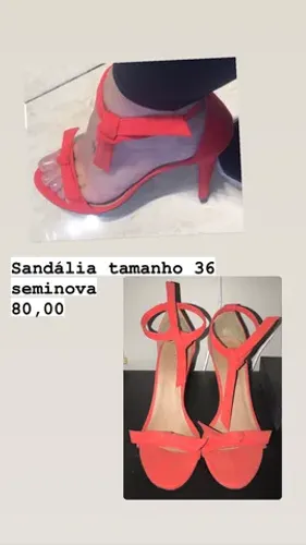 Sandália evermelha