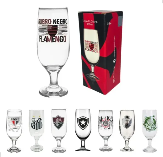 Taças de Cerveja Times Brasileiros - Flamengo e Outros
