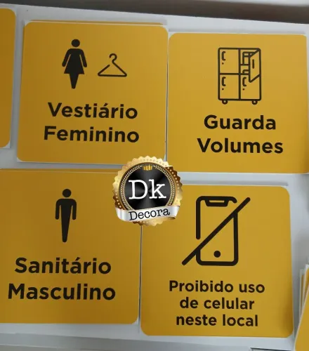 Placas de Sinalização Decorativas - Vestiário e Mais!