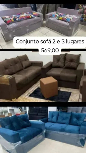 Sofa 2 e 3 lugares novos na embalagem entrega a combinar whatsapp