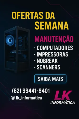 Manutenção de Computadores, Impressoras, Nobreak e Scanners