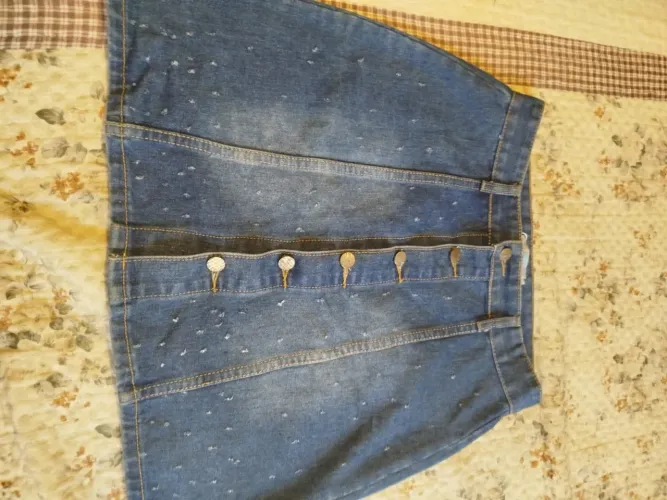 Saia Jeans Botões