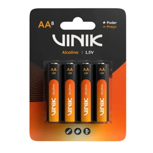 Pilha Alcalina AA C/8 unidades 1.5V