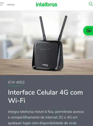 Interface Celular 4G WiFi - ICW 4002 Intelbrás
