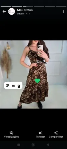 Vestido onça animal print p m g - Estiloso e Confortável