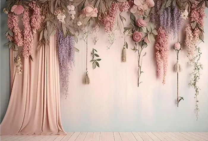 Painel Decorativo Floral para Eventos e Lojas