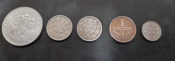 5 Moedas Raras De Portugal,1 Comemorativa de Seul,Em Ótimo Estado