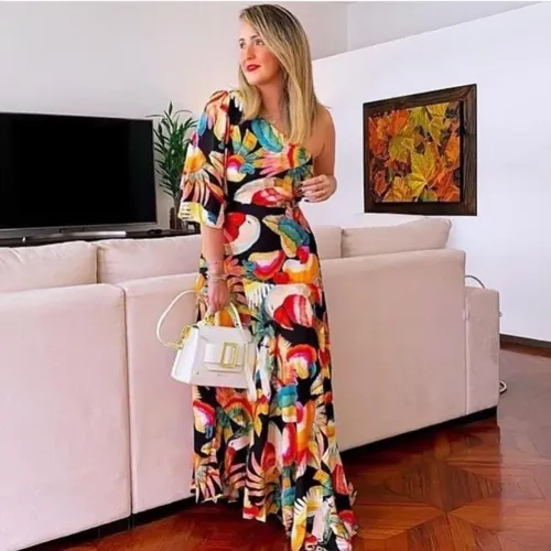 Vestido Farm Dança dos Tucanos TAM M 