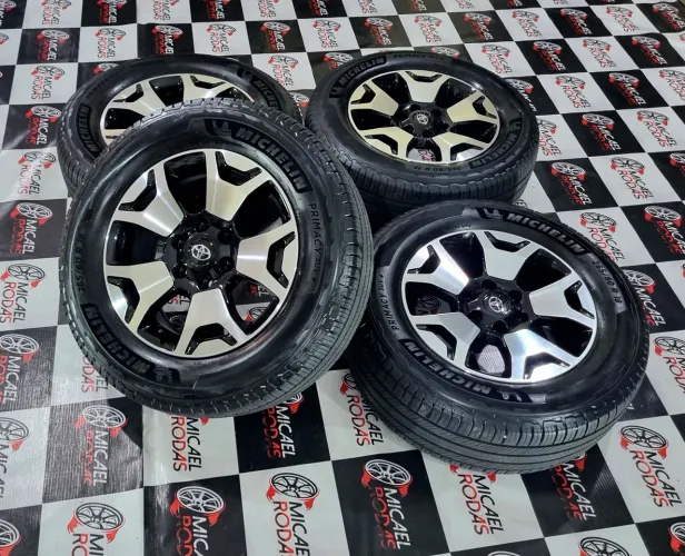 Jogo de Rodas aro 18" Toyota Hilux SW4 Srv Srx Originais 6x139 + Pneus Michelin 90%