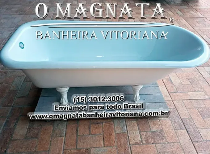 Banheira Vitoriana de Ferro Fundido Antiguidade Restaurada 