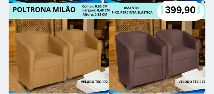 Poltrona Milão - Conforto e Estilo para sua Casa