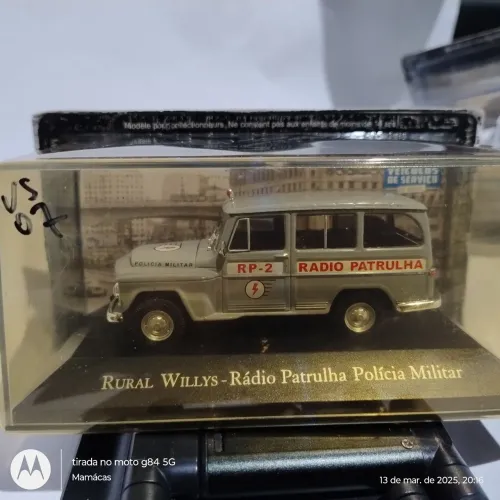 Miniatura Rural Willys Rádio Patrulha Polícia Militar