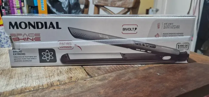 Prancha alisadora chapinha mondial space shine bivolt
