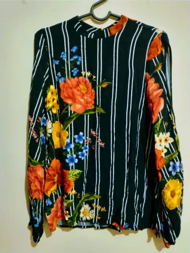 Blusa Farm Floral com Listras M