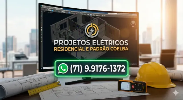 Projetos Elétricos Padrão Coelba, Residencial e Comercial.