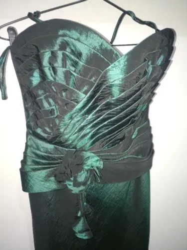 Vestido longo verde camaleão furta cor para madrinha, formatura, casamento... +cobre ombro