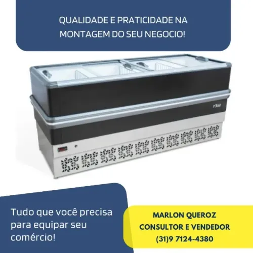 Ilha de Congelados Preta Polar 220v