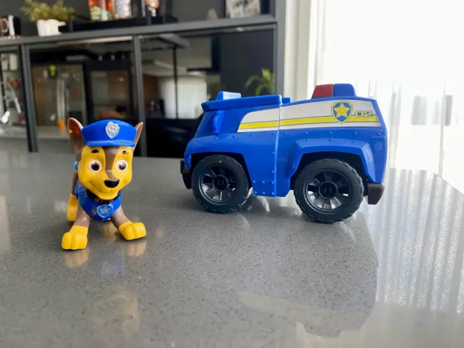 Carro e boneco do Patrulha Canina