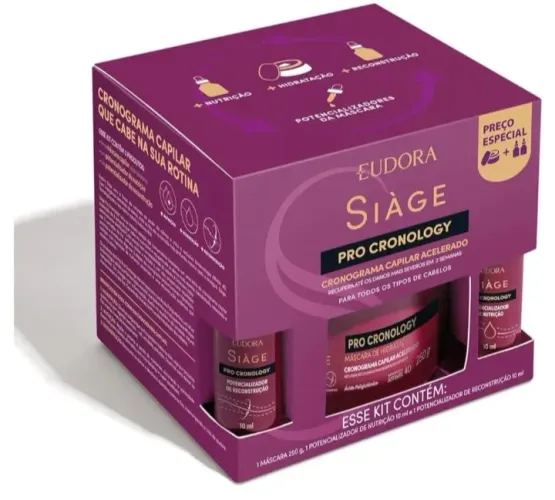 Kit Cronograma Capilar Eudora Siàge Pro Cronology