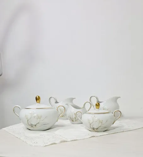 Conjunto de louças café da manhã leiteiras cremeiras acucareiro porcelana Seltmann weiden