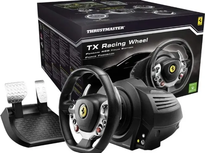 Volante C/ Pedais Thrustmaster Tx Racing Ferrari 458 Italia