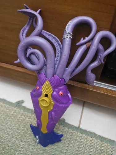 Imaginext polvo lula roxo - navio comando do mar 28cm ×18cm x6cm