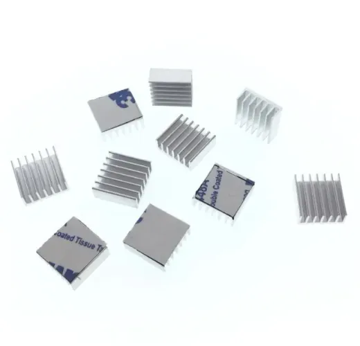 10 unidades de Dissipador de Calor de Alumínio com Autoadesivo 14x14x6mm VRM - CPU - GPU