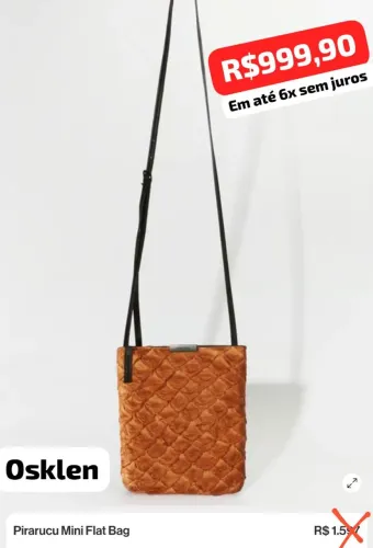Bolsa Osklen Pirarucu Mini Flat Bag