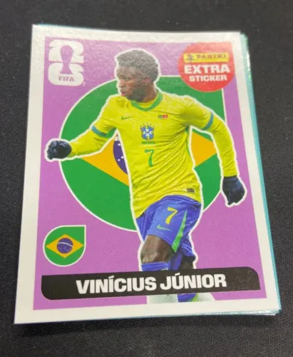 Figurinha da Copa Panini extra Vini Jr