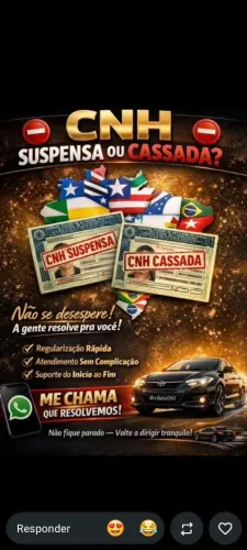 CNH cassada ou suspensa