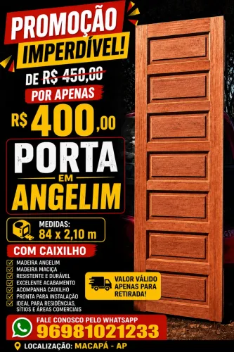 PORTA EM MADEIRA (DISPONÍVEL)