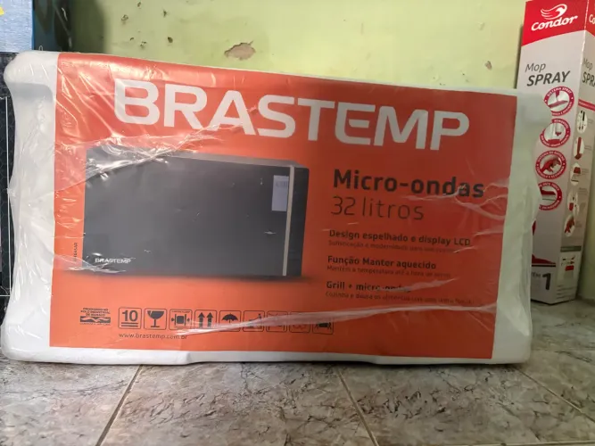 Microondas Brastemp Inox Espelhado Grill 32l