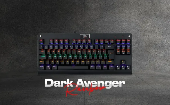 Teclado Mecânico Redragon Dark Avenger Preto Iluminação Rainbow [Lacrado]