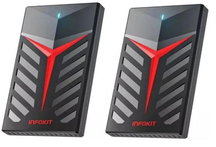 kit com 2 Cases para HD externo Infokit novos - (sem HD)