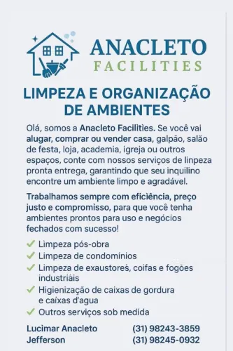 limpeza e organização de ambientes