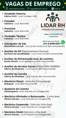 Várias Oportunidades de Emprego