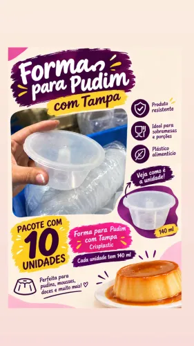 Formas de pudim de plástico
