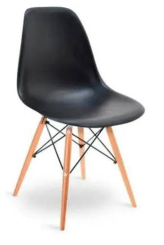 kit 4 cadeiras eames eiffel pretas