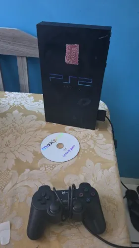 PlayStation2 fat desbloqueado 1 jogo destravado mario coleção 1 manete tudo funcionando